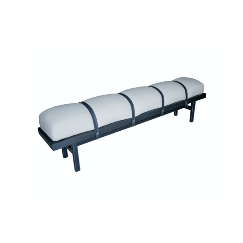 Banc métal et tissus