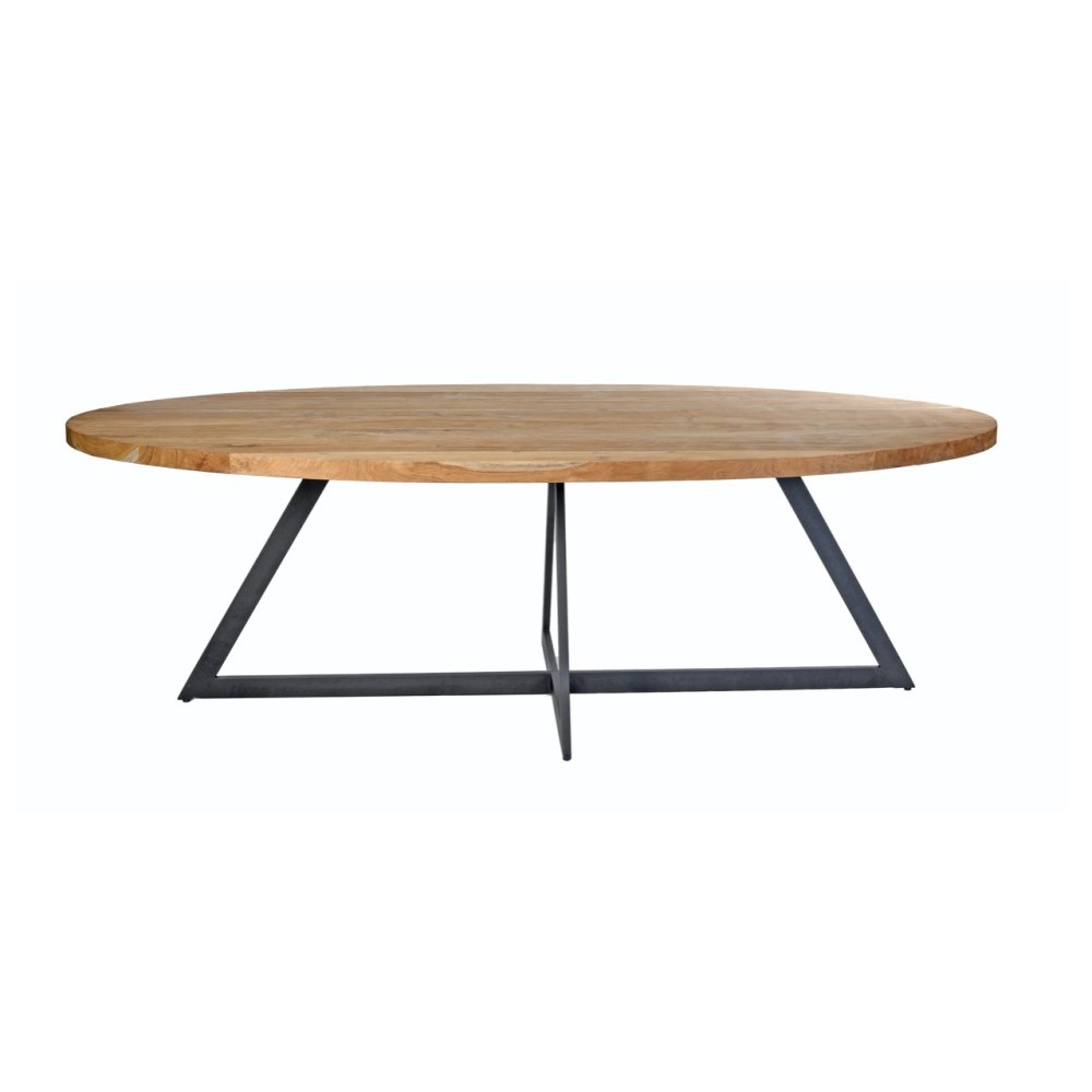 Table ovale Arya pied équerre | L'Empreinte - Tables à manger