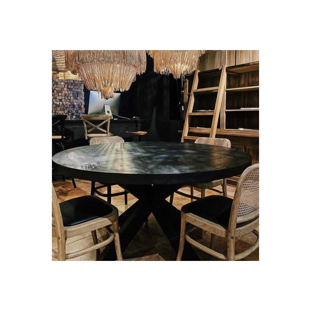 Chaise Cannage Cassidy Black Antique |  - Boutique