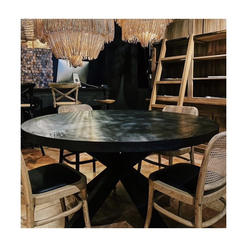 Chaise Cannage Cassidy Black Antique |  - Boutique