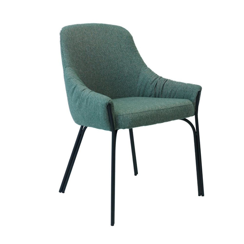 Chaise baquet Velvet vert | L'Empreinte - Chaises