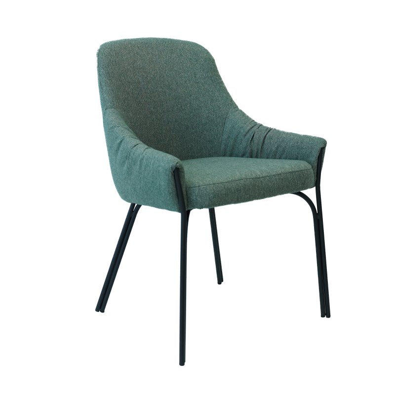 Chaise baquet Velvet vert | L'Empreinte - Chaises