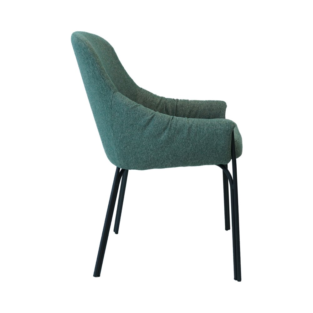 Chaise baquet Velvet vert | L'Empreinte - Chaises