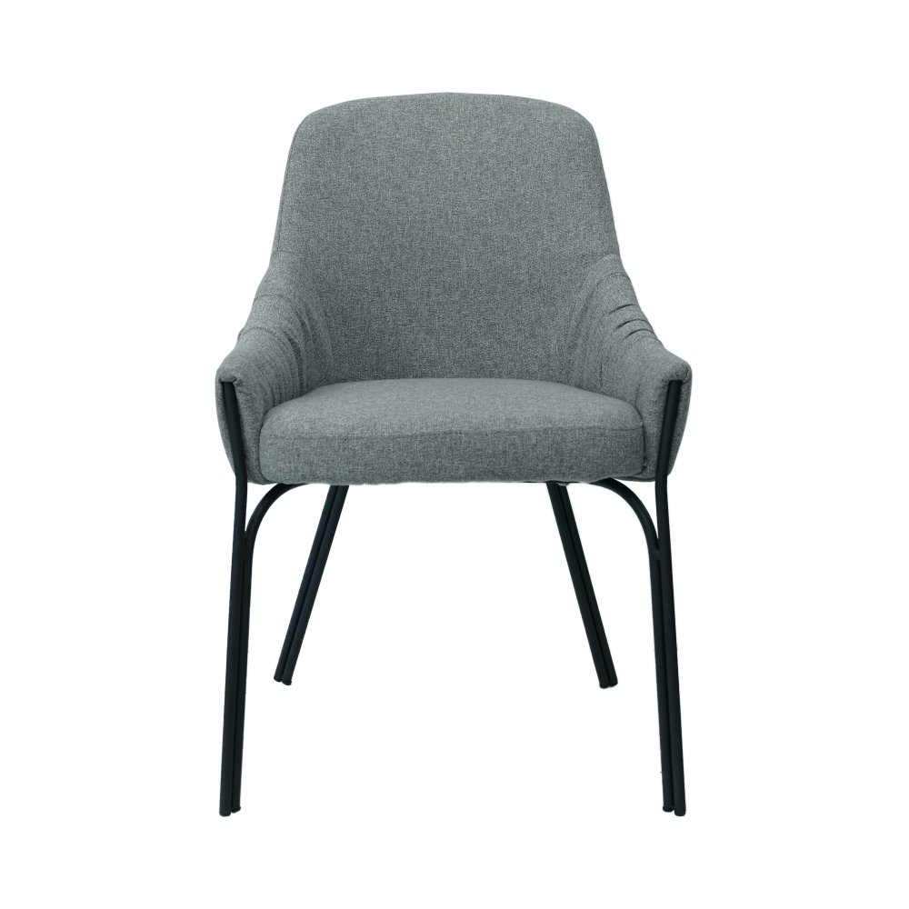 Chaise baquet velvet Gris chiné |  - Boutique