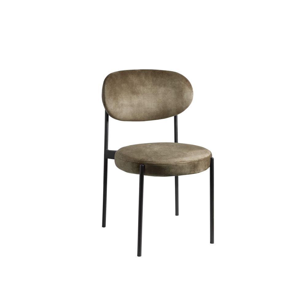 Chaise ronde velvet Taupe |  - Chaises