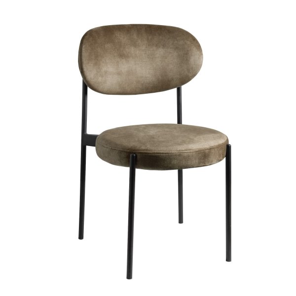 Chaise ronde velvet Taupe |  - Chaises