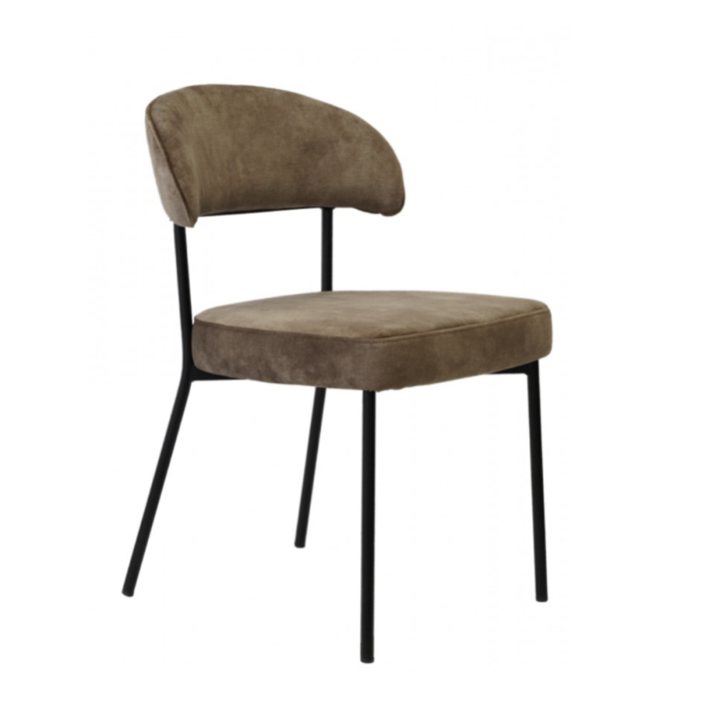 Chaise confort velvet Taupe |  - Chaises