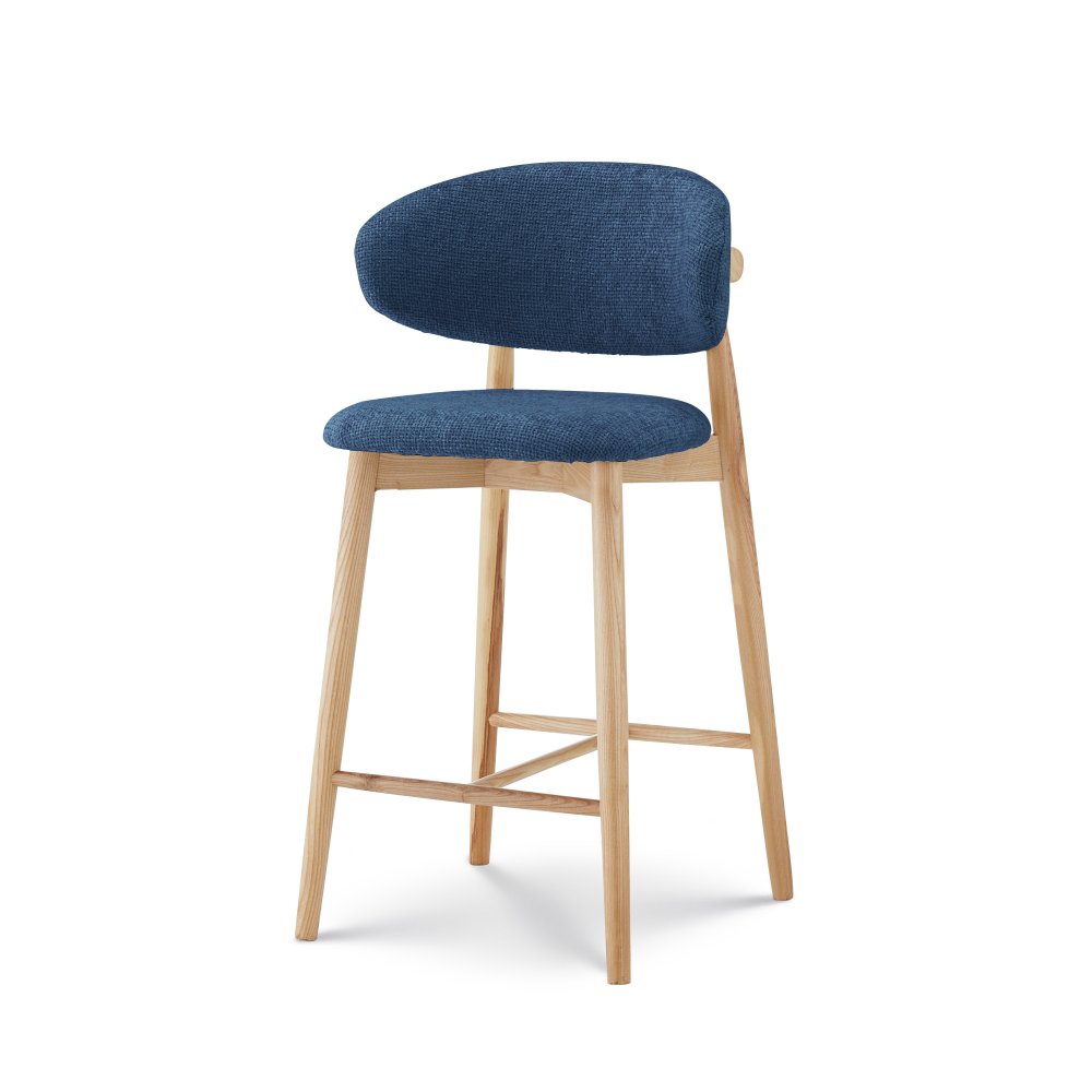 Tabouret Jaspe Naturel & Bleu | L'Empreinte - Boutique