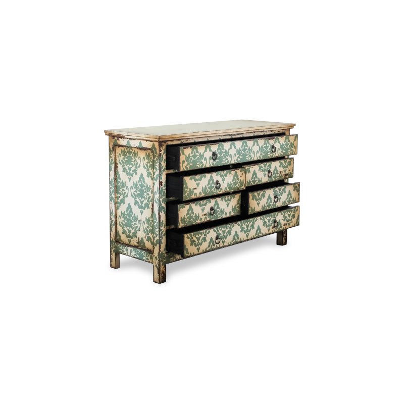 Commode Fleurs vert d'eau | L'Empreinte - Commodes