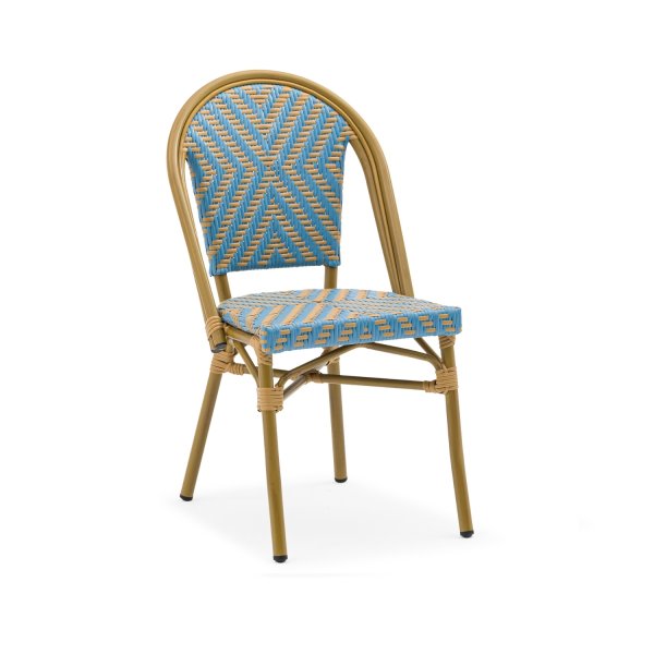 Chaise Daria bleue/doré |  - Chaises