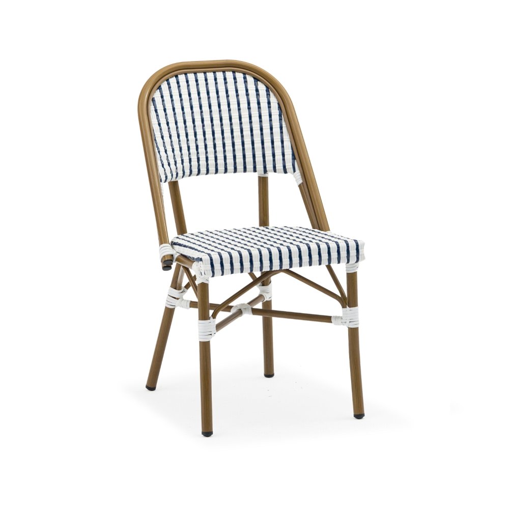 Chaise Bruna blanche/bleue |  - Chaises