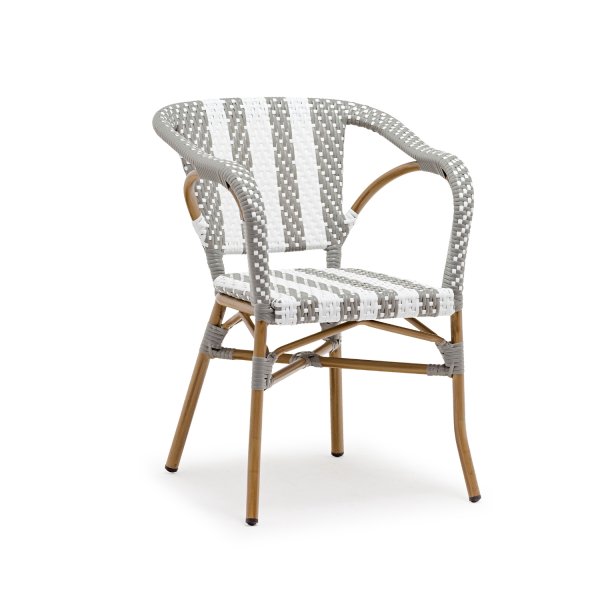 Fauteuil Dona blanc/gris |  - Fauteuils