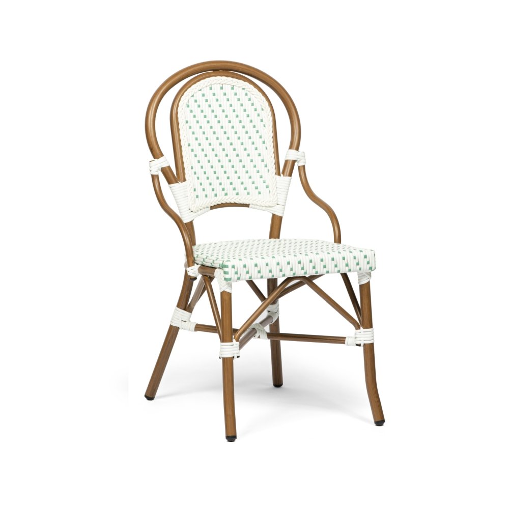 Chaise Mina blanche/verte |  - Chaises