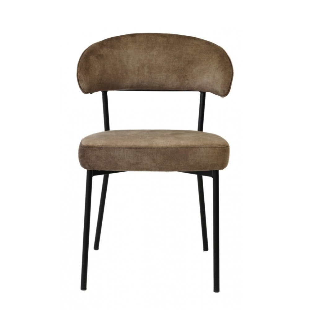 Chaise confort velvet Taupe |  - Chaises