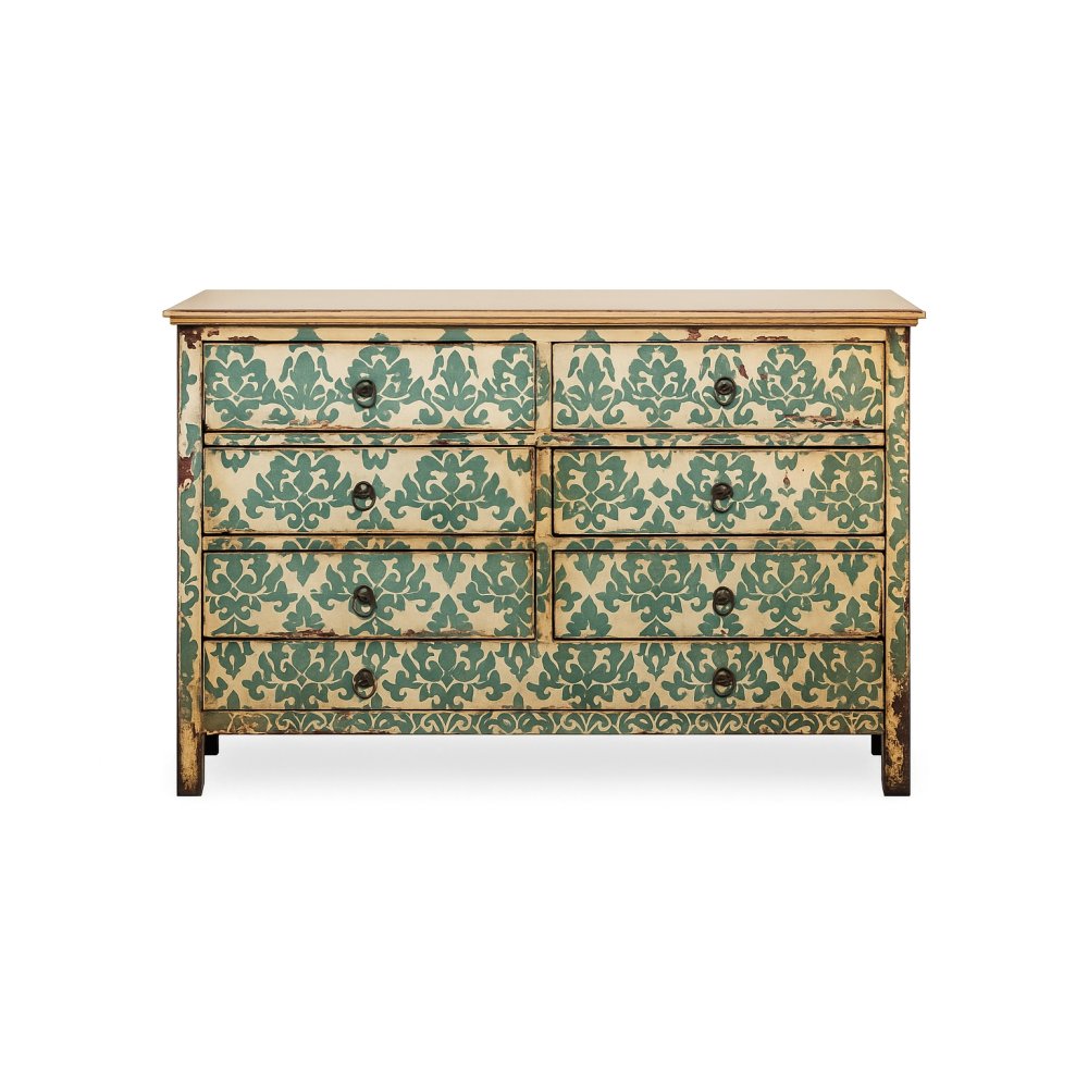 Commode Fleurs vert d'eau | L'Empreinte - Commodes