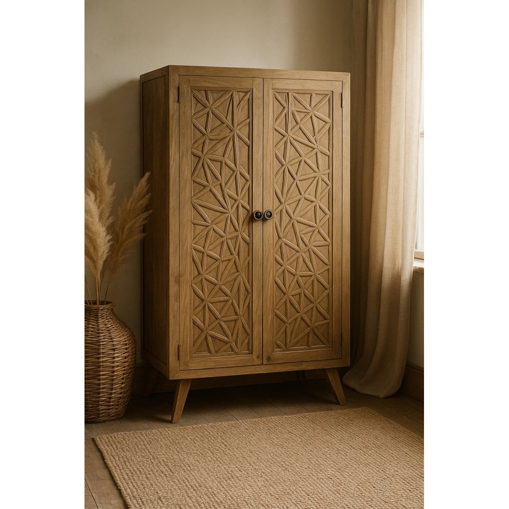Mini armoire sculptée Fleur | L'Empreinte - Armoires