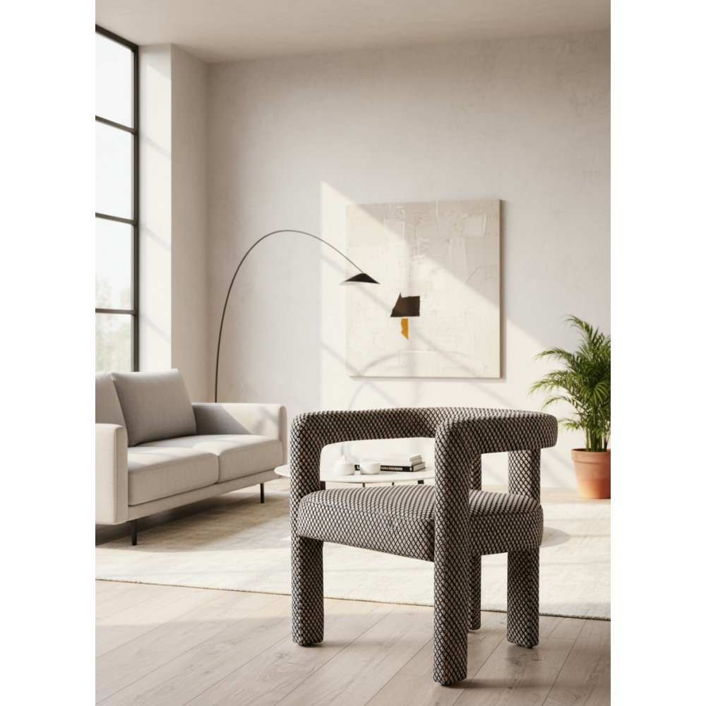 Chaise Liam Imprimé Brun | L'Empreinte - Chaises