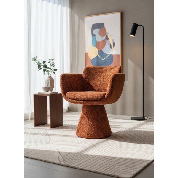 Fauteuil Pivotant Lexi Terre Cuite | L'Empreinte - Chaises