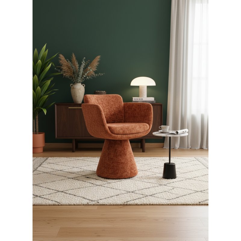 Fauteuil Pivotant Lexi Terre Cuite | L'Empreinte - Chaises