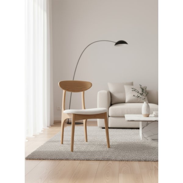 Chaise blanche écolière | L'Empreinte - Chaises