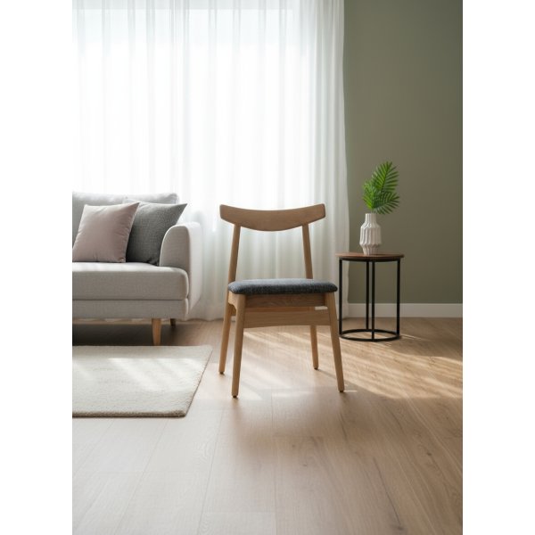 Chaise Grise Vico | L'Empreinte - Chaises