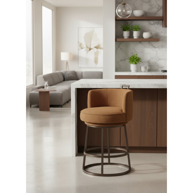 Tabouret Dana camel | L'Empreinte - Tabourets