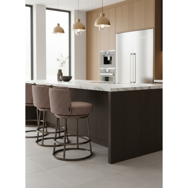 Tabouret Dana imprimé black brown | L'Empreinte - Tabourets