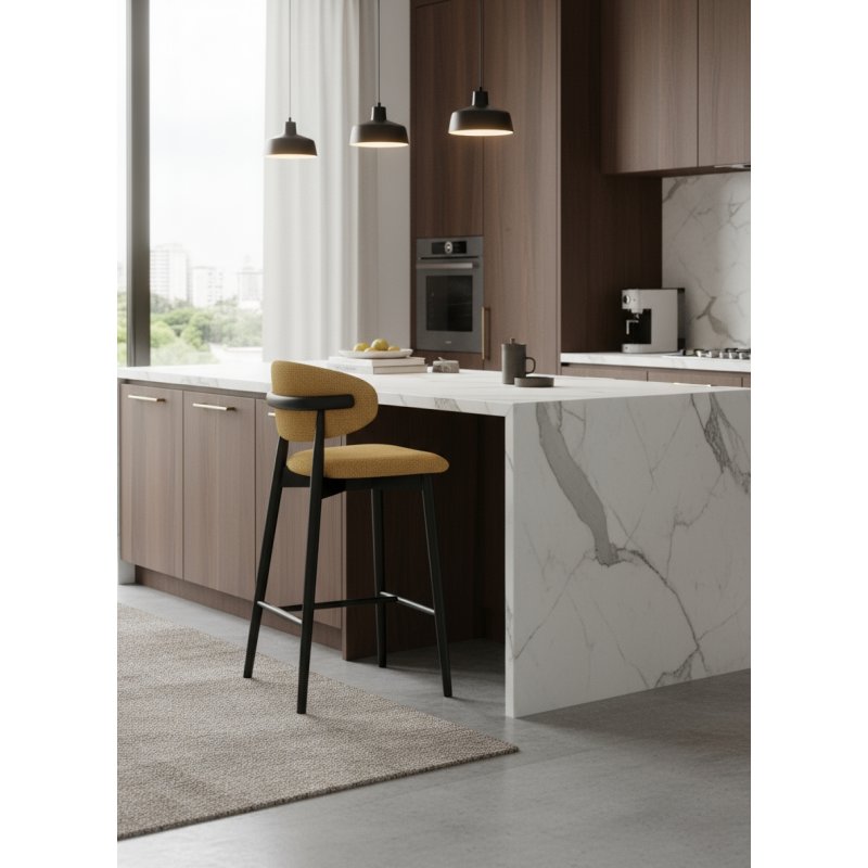 Tabouret Jaspe Black & Yellow