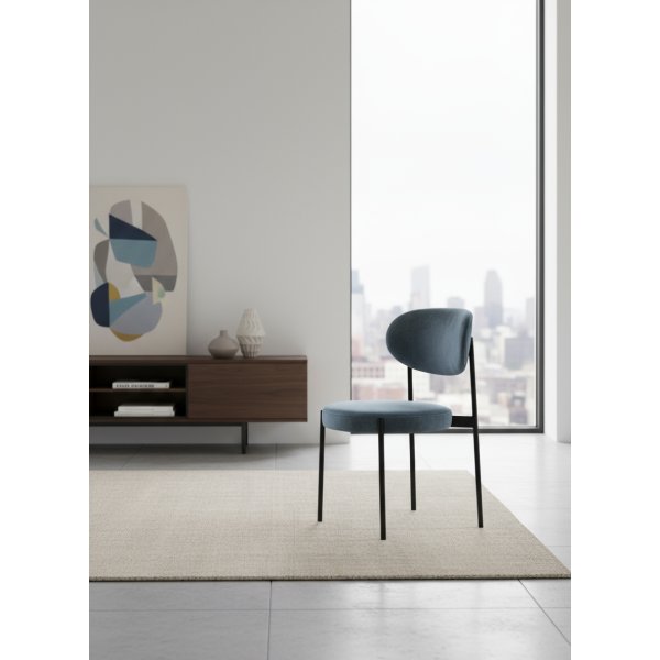 Chaise rebell ronde bleu | L'Empreinte - Chaises