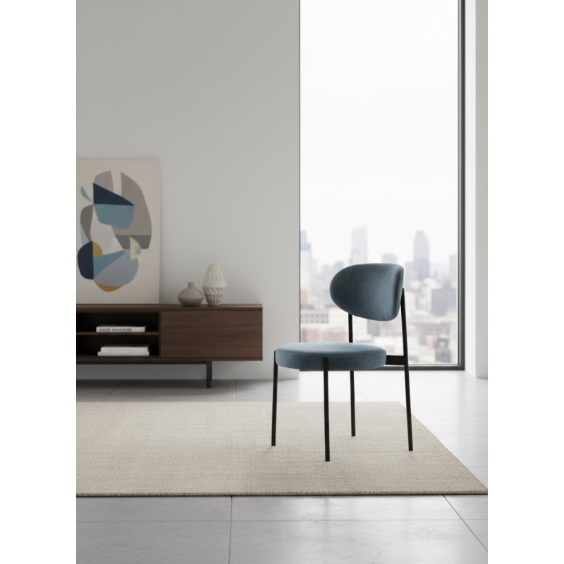 Chaise rebell ronde bleu