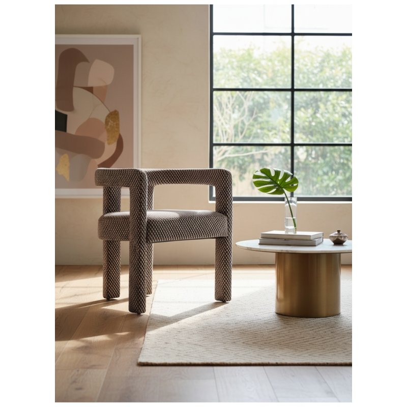 Chaise Liam Imprimé Brun