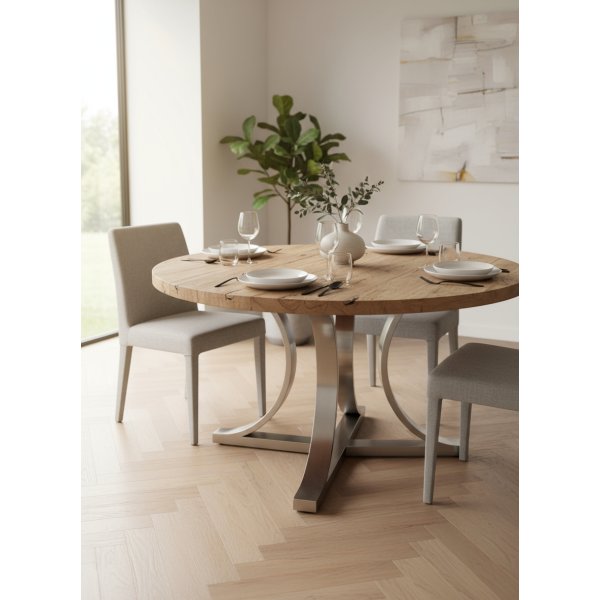 Table à manger Arya inox brossé | L'Empreinte - Tables à manger