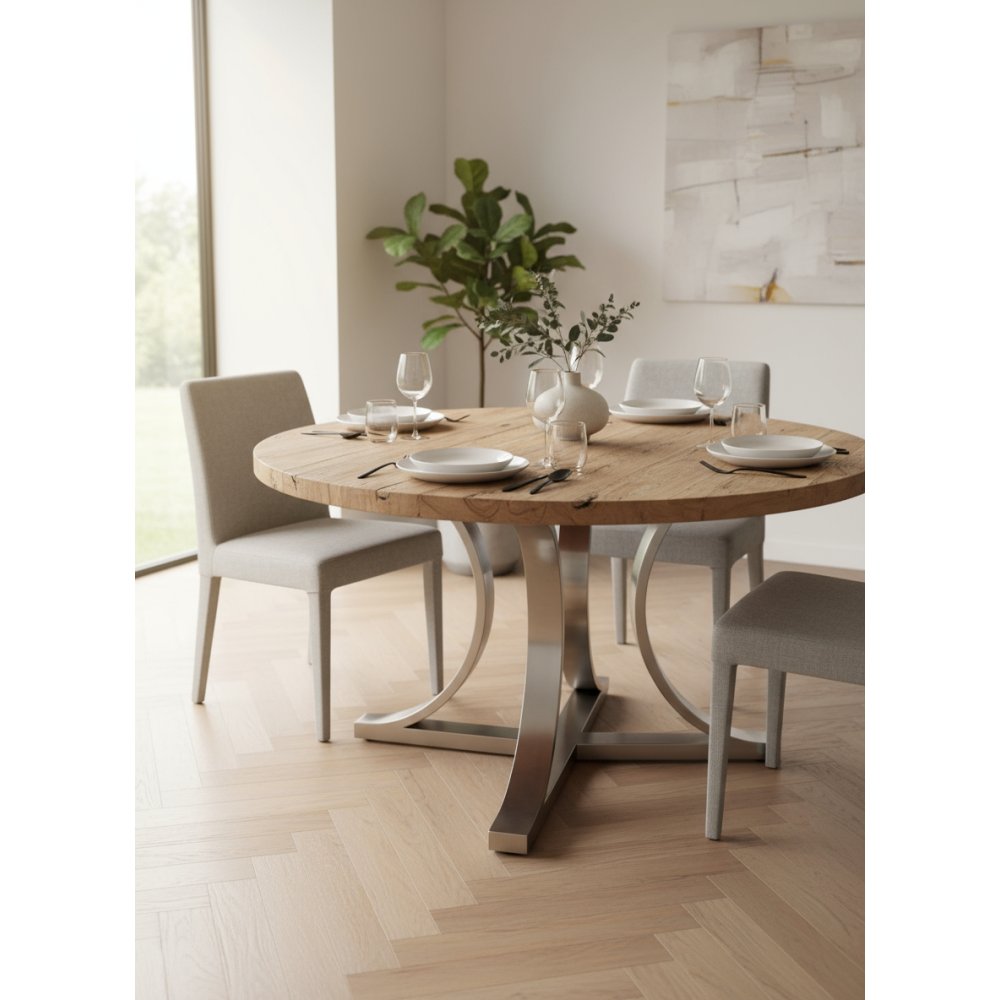 Table à manger Arya inox brossé | L'Empreinte - Tables à manger