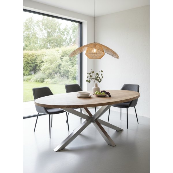 Table ovale Arya pied croisé | L'Empreinte - Tables à manger