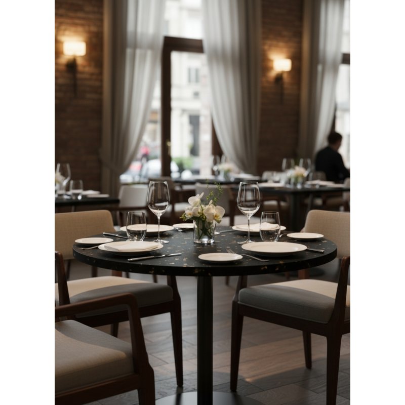 Plateau de table marbre artificiel