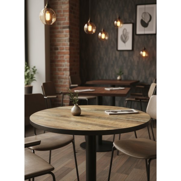 Plateau de table rond mélamine |  - Plateaux de table