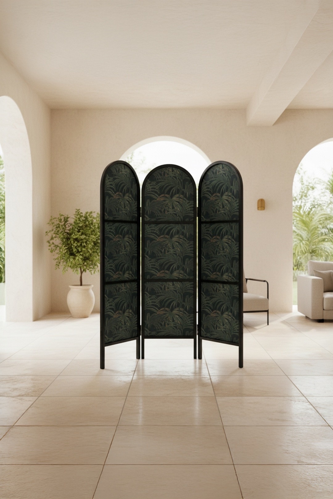 Paravent GOA imprimé palmier