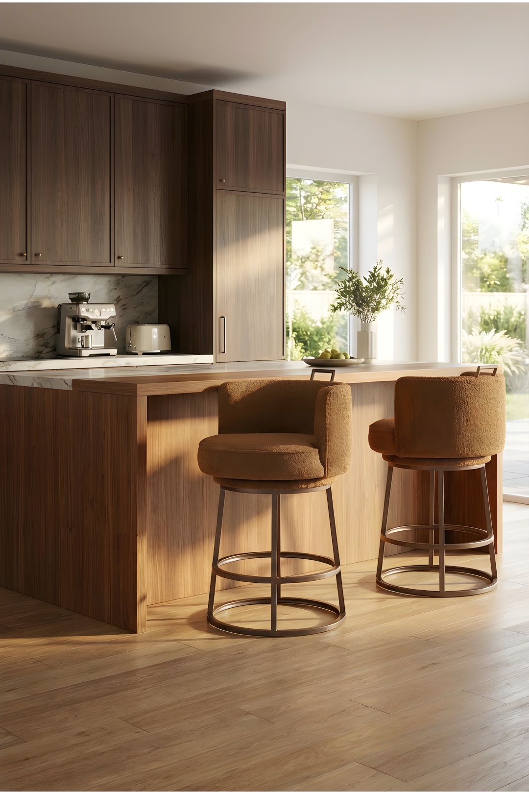 Tabouret Dana camel | L'Empreinte - Tabourets