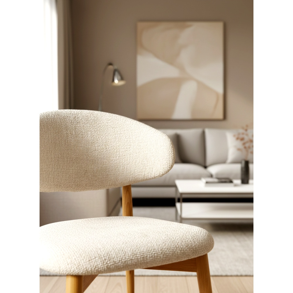 Chaise Jaspe Naturel & White | L'Empreinte - Boutique