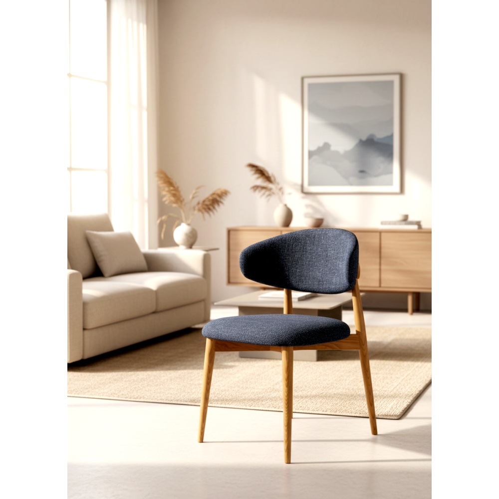 Chaise Jaspe Naturel & Bleu | L'Empreinte - Boutique