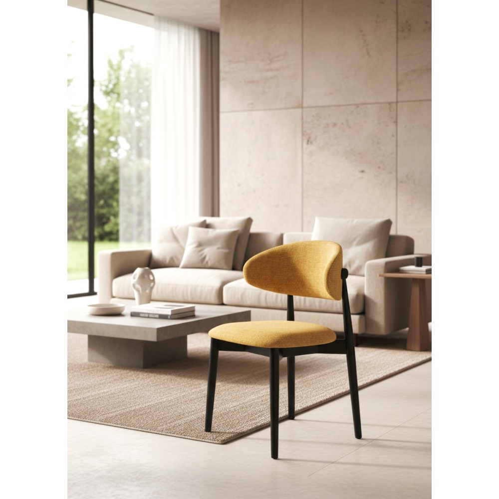 Chaise Jaspe Black & Yellow | L'Empreinte - Boutique