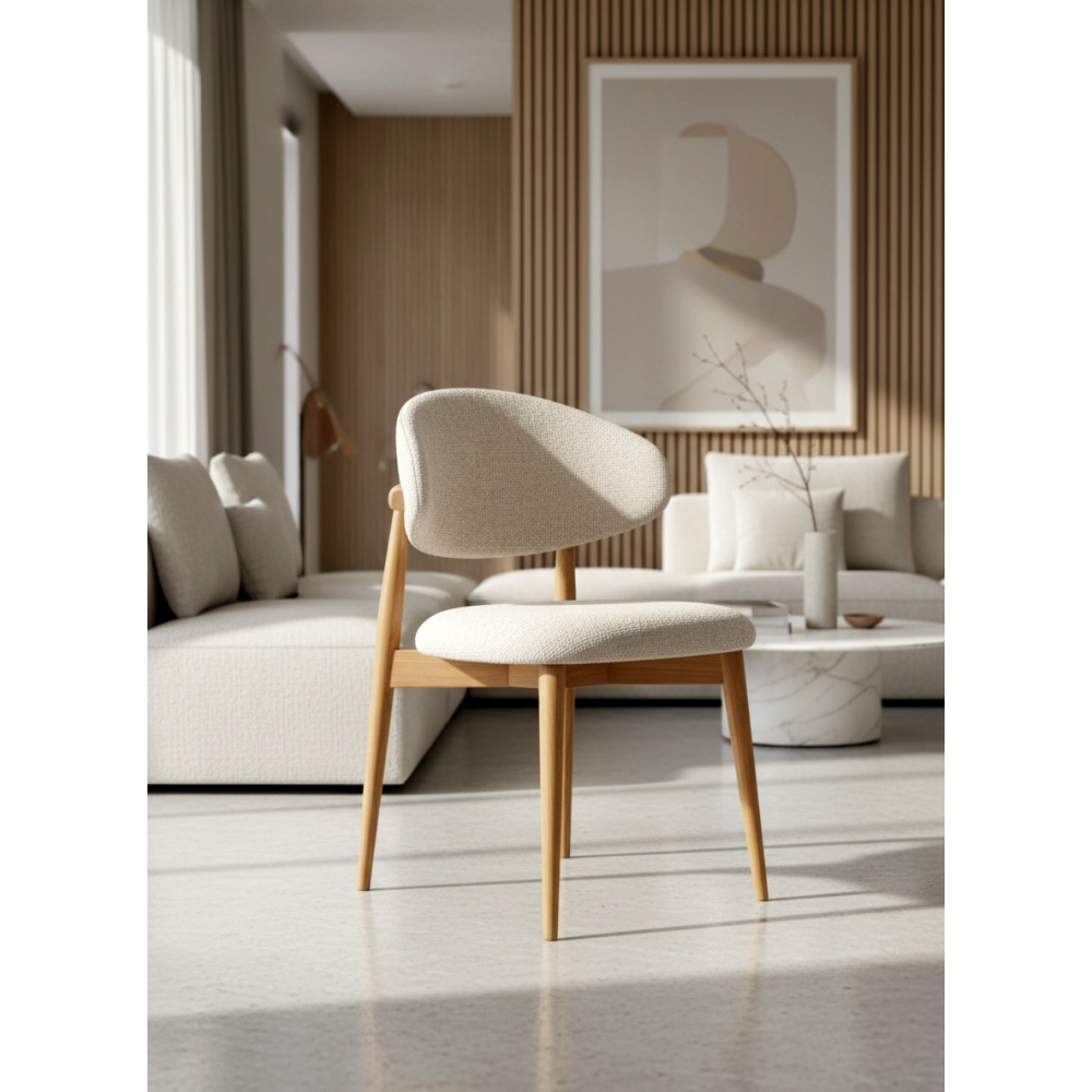 Chaise Jaspe Naturel & White | L'Empreinte - Boutique