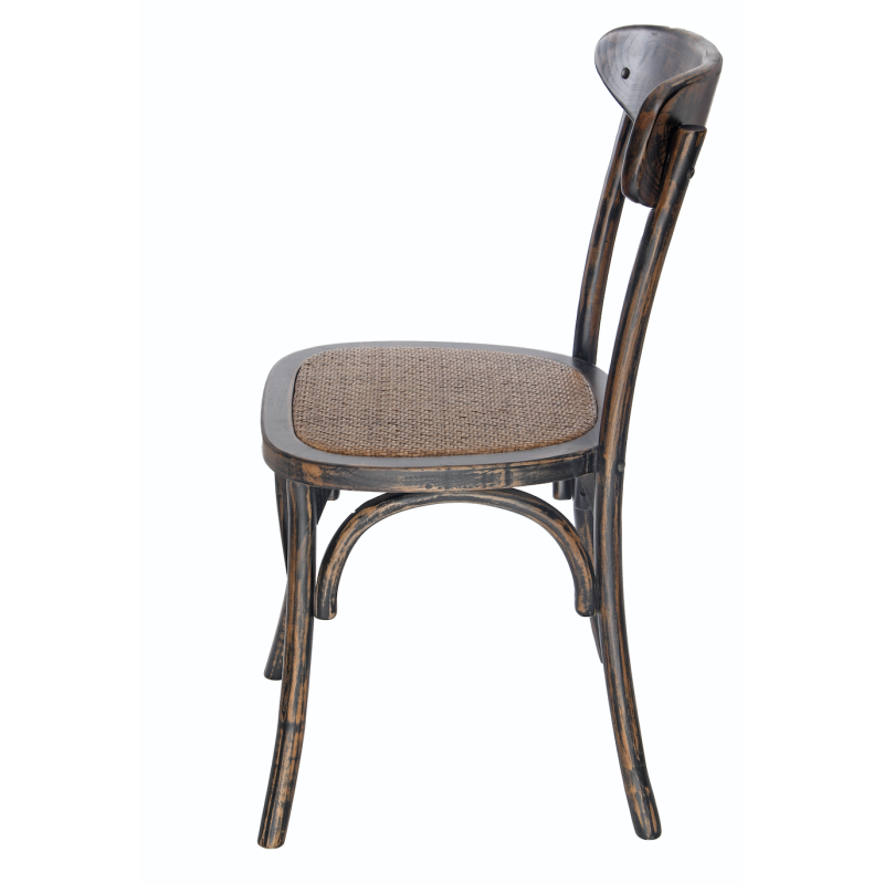 Chaise difforme cassidy black antique |  - Chaises