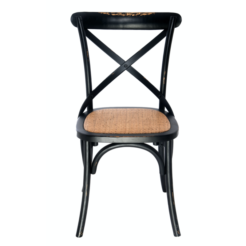 Chaise bistrot Cassidy black antique