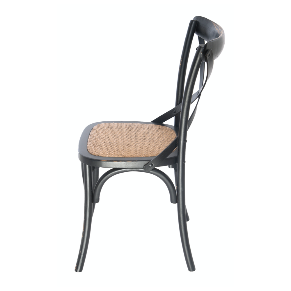 Chaise bistrot Cassidy black antique |  - Chaises