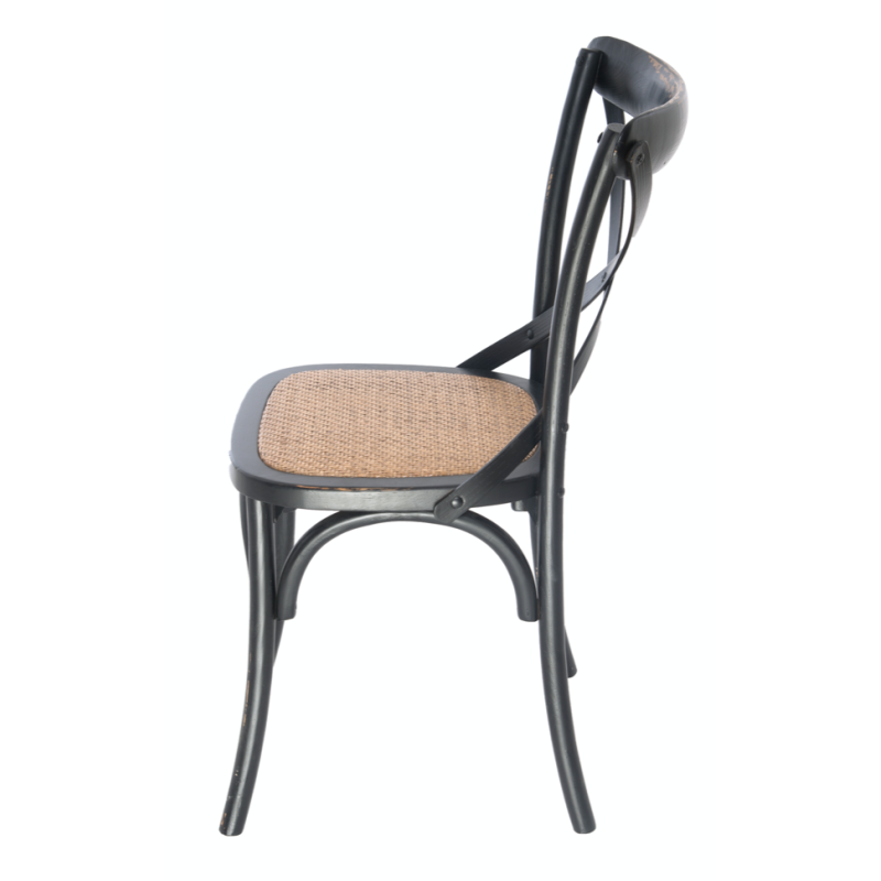 Chaise bistrot Cassidy black antique |  - Chaises