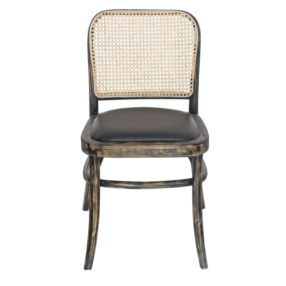 Chaise Cannage Cassidy Brown Antique |  - Chaises
