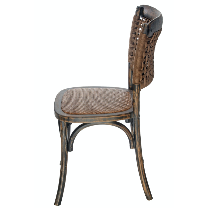 Chaise Tressée Cassidy Brown Antique |  - Chaises